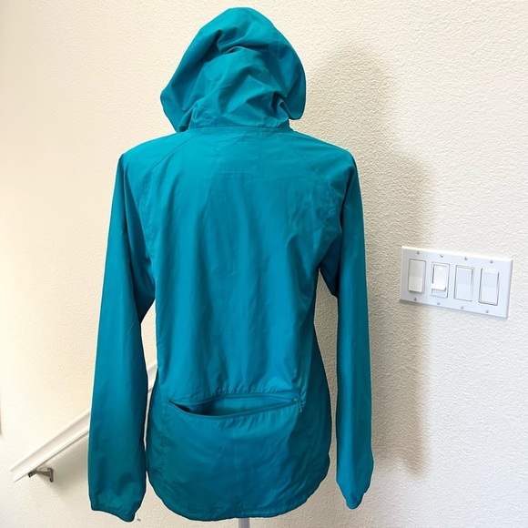 ASICS PACKABLE JACKET WOMEN'S W. WATER WIND RESISTANT SIZE S REFLECTIVE blue - Picture 4 of 14